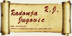 Radonja Jugović vizit kartica